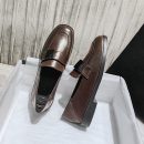 日系純色簡約平底小皮鞋女方頭網紅JK制服女鞋