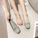 溫柔氣質豆豆鞋瓢鞋舒適軟底女鞋秋季韓版平底鞋大碼方頭豆豆鞋