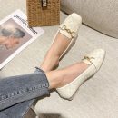 溫柔氣質豆豆鞋瓢鞋舒適軟底女鞋秋季韓版平底鞋大碼方頭豆豆鞋