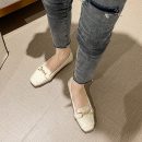 溫柔氣質豆豆鞋瓢鞋舒適軟底女鞋秋季韓版平底鞋大碼方頭豆豆鞋