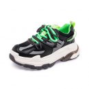 真皮網布拼接清爽百搭透氣厚底增高顯瘦老爹鞋休閑運動女鞋