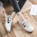 小牛皮真皮韓版氣質小白鞋餅乾鞋秋季上新時尚女鞋平底百搭休閑淺口女鞋