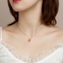 S925純銀小皇冠項鍊女純銀簡約氣質靈動吊墜小眾網紅跳動的心鎖骨鍊