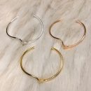 冷淡風波紋手鐲日韓小眾氣質百搭女設計感波浪開口手飾品簡約手環