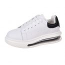 全掌氣墊小牛皮真皮小白鞋新款增高氣墊厚底百搭麥昆鞋單鞋板鞋女鞋