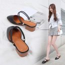 IG網紅同款氣質百搭配洋裝的涼拖鞋方根包頭女鞋