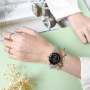 【鑽石切割星空】【磨砂純色皮帶】法國小眾森系文藝氣質女生學院風簡約減齡手錶