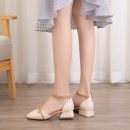 百搭淑女風配洋裝的鞋子高跟鞋女IG風粗跟涼鞋女鞋