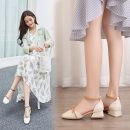 百搭淑女風配洋裝的鞋子高跟鞋女IG風粗跟涼鞋女鞋