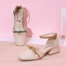 百搭淑女風配洋裝的鞋子高跟鞋女IG風粗跟涼鞋女鞋