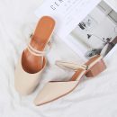 IG網紅同款氣質百搭配洋裝的涼拖鞋方根包頭女鞋