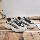 小牛皮真皮正韓版型拼色設計5cm增高顯瘦老爹鞋秋季新款運動休閑鞋女士跑步鞋