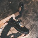 日系復古赫本瑪麗珍純色減齡小黑皮鞋JK風制服單鞋女粗跟小皮鞋