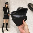 英倫風粗跟秋季新款中跟樂福鞋懶人鞋百搭軟皮女鞋小跟鞋樂福鞋