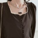 【黑櫻桃吊墜項鍊】正韓設計網紅暗黑甜美風格黑櫻桃吊墜項鍊