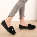 灰姑娘珍珠兔毛豆豆鞋女外穿厚底毛毛鞋大碼舒適懶人鞋