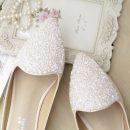 法式時尚水鑽包頭半拖鞋漆皮羅馬涼鞋平底涼拖軟底豆豆鞋穆勒鞋