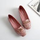 簡約純色蠢事瓢鞋軟底女單鞋女鞋平底鞋大碼方頭豆豆鞋