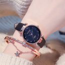 【冰激凌滿天星錶盤】【贈送手環】正韓設計百搭冰淇淋馬卡龍滿天星女錶純色皮帶女手錶