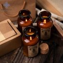 【藥劑棕瓶香氛蠟燭】【植物混合蠟】【琥珀烏木】輕奢復古藥劑棕瓶植物混合蠟香氛蠟燭禮盒 【藥劑棕瓶香氛蠟燭】【植物混合蠟】【琥珀烏木】輕奢復古藥劑棕瓶植物混合蠟香氛蠟燭禮盒