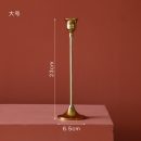 【歐式鐵藝燭臺】【電鍍黃銅色】歐式古典宮廷輕奢鐵藝電鍍黃銅高低燭臺