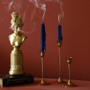 【歐式鐵藝燭臺】【電鍍黃銅色】歐式古典宮廷輕奢鐵藝電鍍黃銅高低燭臺