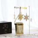 【歐式浪漫自旋轉香氛燭臺】【熱力旋轉】歐式鐵藝鍍金熱力旋轉星空燭光晚餐香氛燭臺