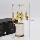 【歐式浪漫自旋轉香氛燭臺】【熱力旋轉】歐式鐵藝鍍金熱力旋轉星空燭光晚餐香氛燭臺