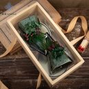 【二入組】【聖誕主題香氛蠟燭】【搭配永生花】【送托盤】純手工製聖誕主題冰花蠟搭配永生花香氛蠟燭二入禮盒