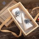 【二入組】【聖誕主題香氛蠟燭】【搭配永生花】【送托盤】純手工製聖誕主題冰花蠟搭配永生花香氛蠟燭二入禮盒