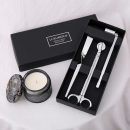 【歐式不鏽鋼滅燭四件組】歐式鐵藝不鏽鋼蠟燭剪蠟燭鉤滅燭器托盤滅燭工具四件組