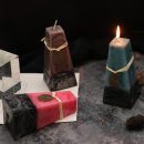 【復古分層香氛蠟燭】【四角塔型】歐式宮廷古典四角塔型分層香氛蠟燭