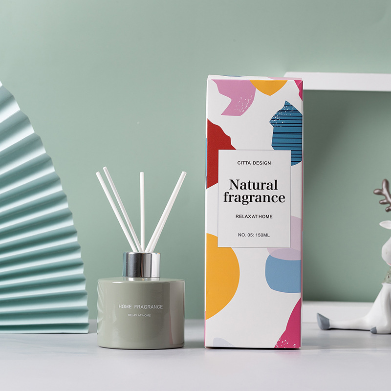 【莫蘭迪色擴香瓶】【抹茶綠花香調】西苔花島莫蘭迪色無火香氛擴香瓶套組