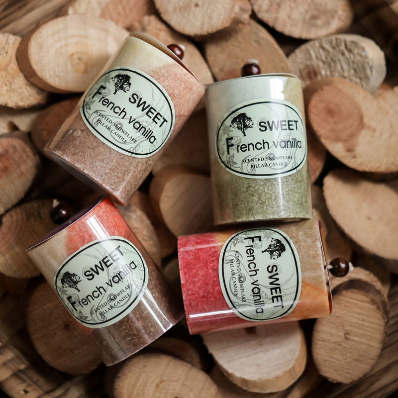 【無煙圓柱香氛蠟燭】純手工皂製草莓/獼猴桃/香草/咖啡味伴手禮香氛蠟燭