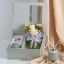 【永生玫瑰擴香瓶禮盒】設計師款日式保鮮香皂花禮盒聖誕禮物情人節禮品玫瑰香氛擴香瓶禮盒