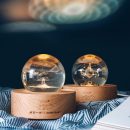 【水晶球內雕小夜燈】【浮雲燈塔】浪漫禮物超讚設計原創水晶球精細內雕夢幻小夜燈桌燈