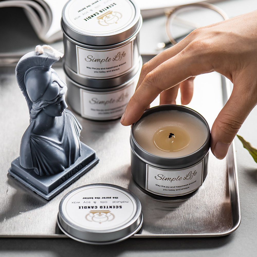 【鋁罐香氛蠟燭】【植物大豆蠟】 【多種香型】英式藍風鈴香草小蒼蘭檀香鋁罐香氛蠟燭