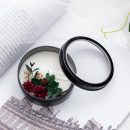 【永生花香氛蠟燭】【植物大豆蠟】純手工製黑鐵罐窗植物精油永生花鳳梨菊繡球橘片罐裝香氛蠟燭