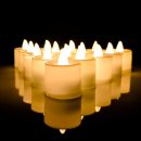 【24入盒裝電子蠟燭】【夢幻暖白光】【內置電池】浪漫生日求婚表白禮物24入暖白光電子蠟燭