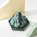 【火山造型無煙香氛蠟燭】【大理石擺檯】高檔安神舒心植物精油香氛蠟燭帶大理石擺檯
