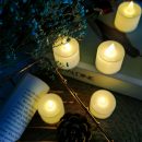 【24入盒裝電子蠟燭】【夢幻暖白光】【內置電池】浪漫生日求婚表白禮物24入暖白光電子蠟燭