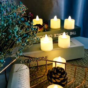 【24入盒裝電子蠟燭】【夢幻暖白光】【內置電池】浪漫生日求婚表白禮物24入暖白光電子蠟燭