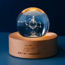 【水晶球內雕小夜燈】【浮雲燈塔】浪漫禮物超讚設計原創水晶球精細內雕夢幻小夜燈桌燈