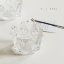 純手工燒製歐式皇冠造型水晶玻璃小蠟燭臺