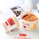【日式陶瓷帶蓋速食麵碗】超實用禮物日式雜貨陶瓷帶蓋泡麵杯麵碗