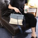 【頭層荔枝紋牛皮】【優雅拼色】氣質優雅高檔頭層牛皮荔枝紋拼色女包手提肩背斜背包 【頭層荔枝紋牛皮】【優雅拼色】氣質優雅高檔頭層牛皮荔枝紋拼色女包手提肩背斜背包