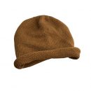 【針織毛線捲邊堆堆帽】【后抽繩設計】日系小眾女帽后抽繩可調毛線帽純色保暖護耳卷邊堆堆帽