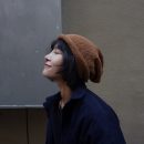 【針織毛線捲邊堆堆帽】【后抽繩設計】日系小眾女帽后抽繩可調毛線帽純色保暖護耳卷邊堆堆帽