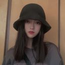 【羊毛呢針織漁夫帽】日系純色氣質百搭保暖羊毛呢針織漁夫帽女遮陽保暖羊毛呢盆帽復古毛線帽