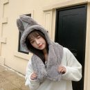 【毛絨兔耳圍脖一體帽】【耳朵可動】韓國熱賣人氣網紅款兔耳朵毛毛帽加厚毛絨保暖圍脖一體兩件套軟妹女帽 【毛絨兔耳圍脖一體帽】【耳朵可動】韓國熱賣人氣網紅款兔耳朵毛毛帽加厚毛絨保暖圍脖一體兩件套軟妹女帽